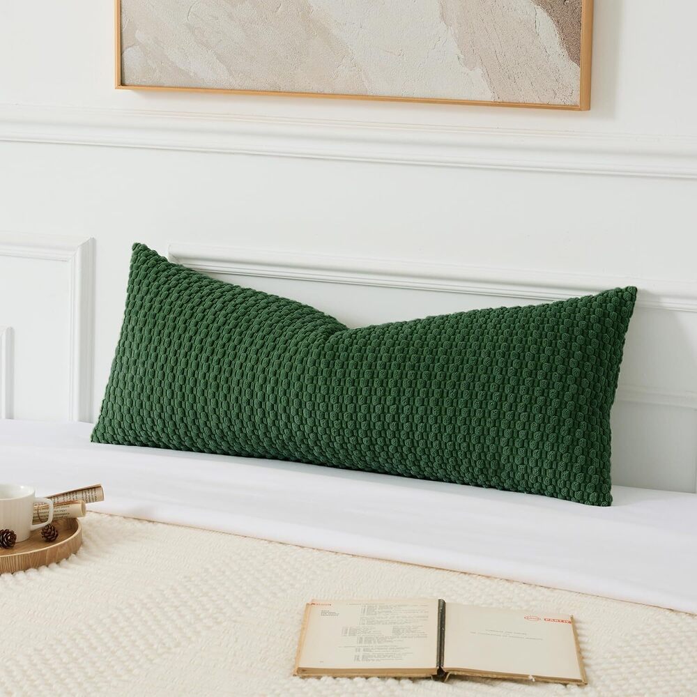 4175 UGASA 14x36 Inch Pillow Cover Pack of 1 Soft Boho Stripe Corduroy